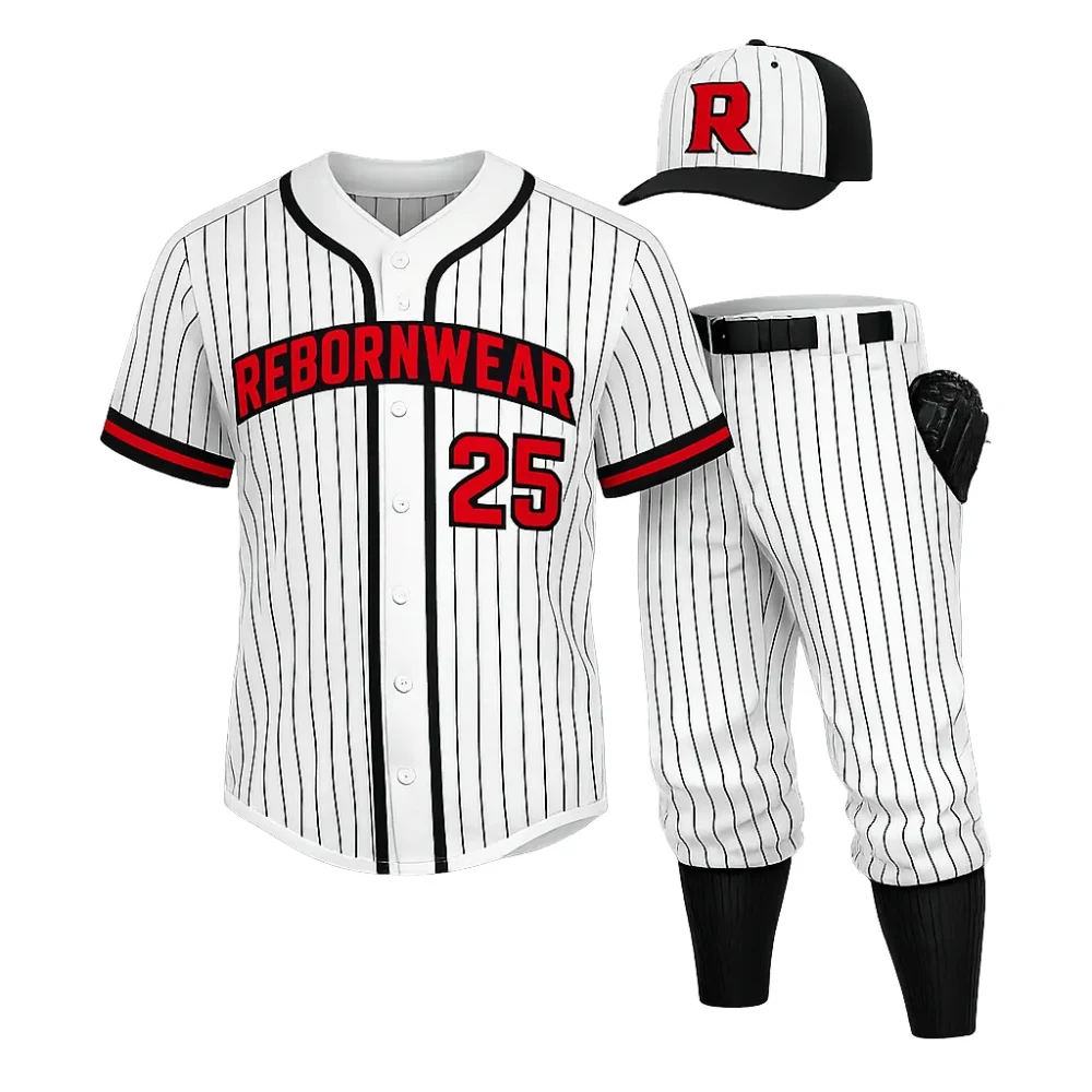 pinstripe baseball uniforms