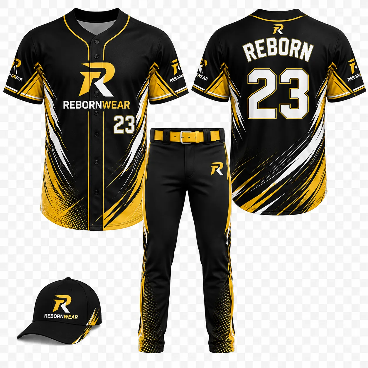 Custom Baseball Uniforms — Full-Set Team Kits with Jersey & Pants 1 custom baseball uniforms
