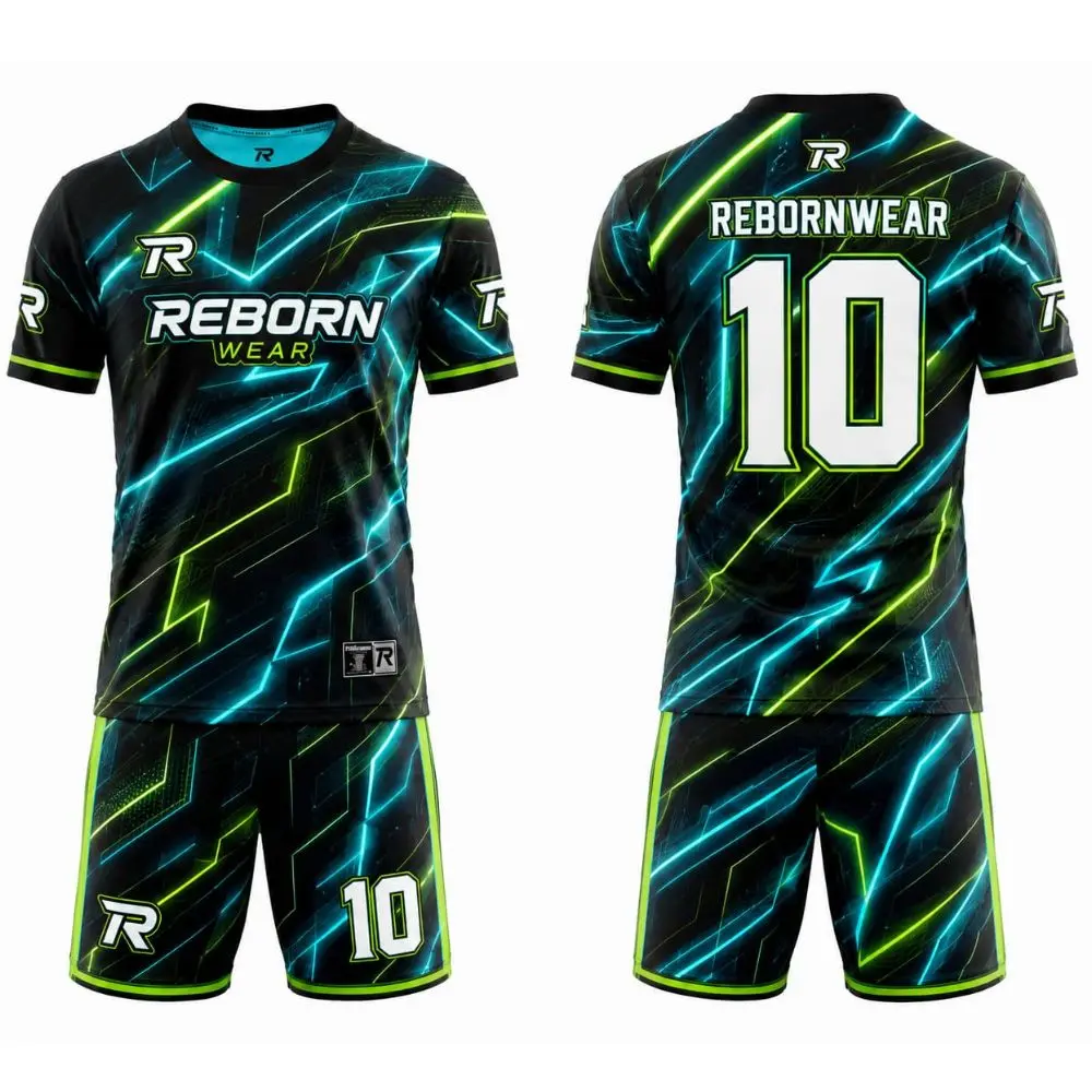 Speed lines kids soccer uniforms by RebornWear
