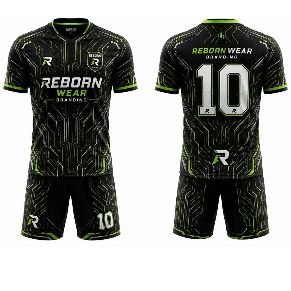 Emerald honeycomb team soccer kits by RebornWear