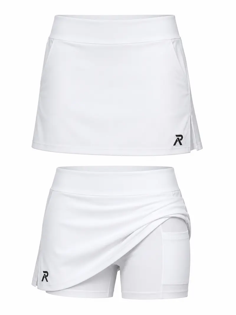 Custom golf skirt in white