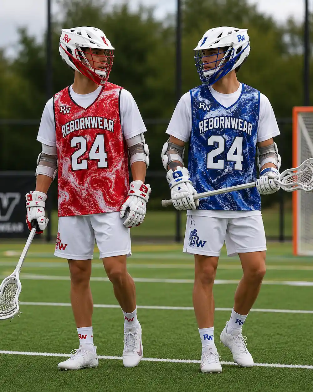 Custom reversible lacrosse pinnies by RebornWear