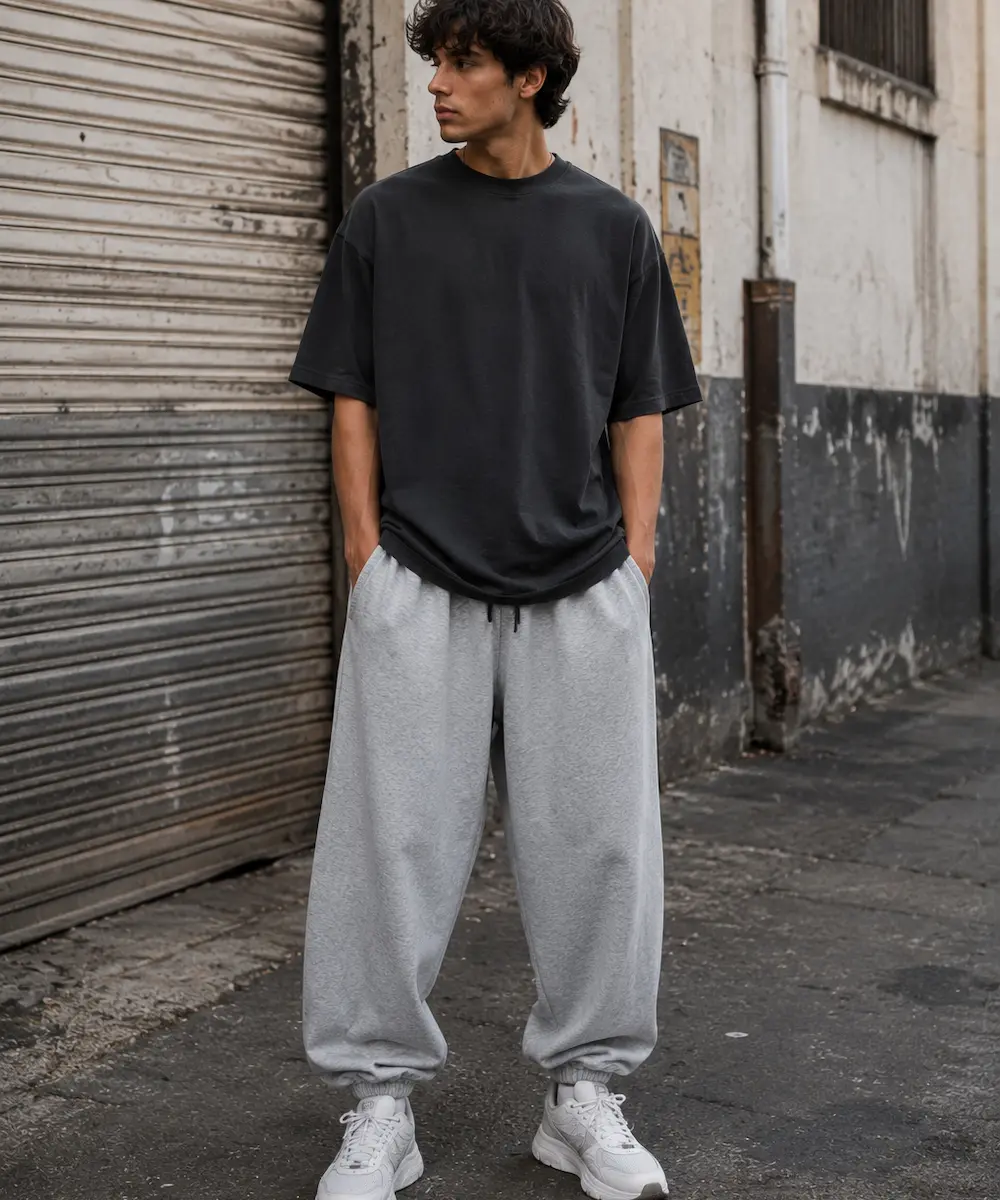 Custom baggy joggers manufacturer by RebornWear