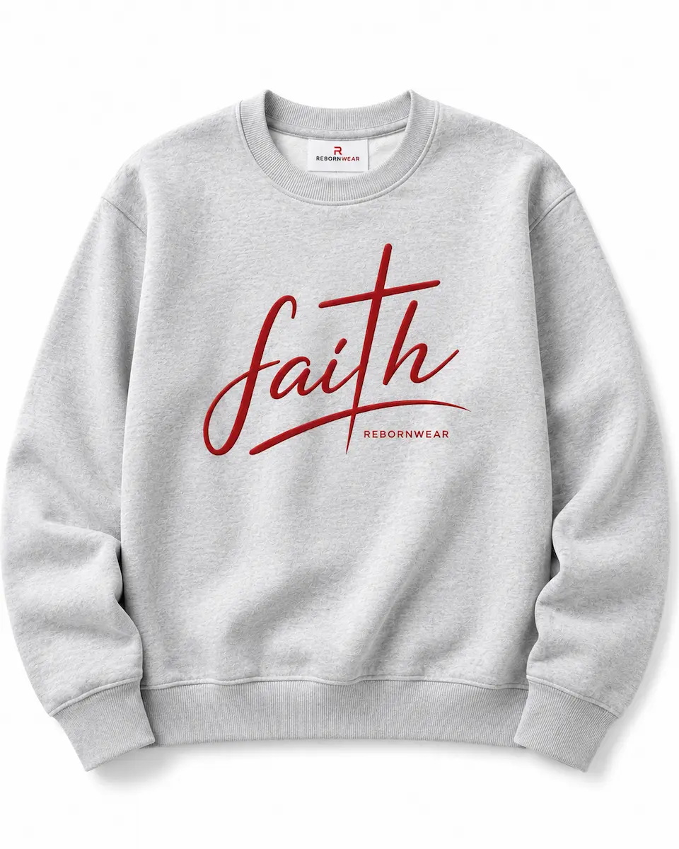 Custom faith-based message sweatshirt by RebornWear