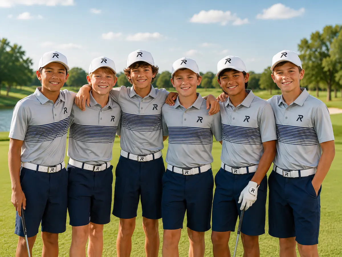 Youth golf team in custom RebornWear polos