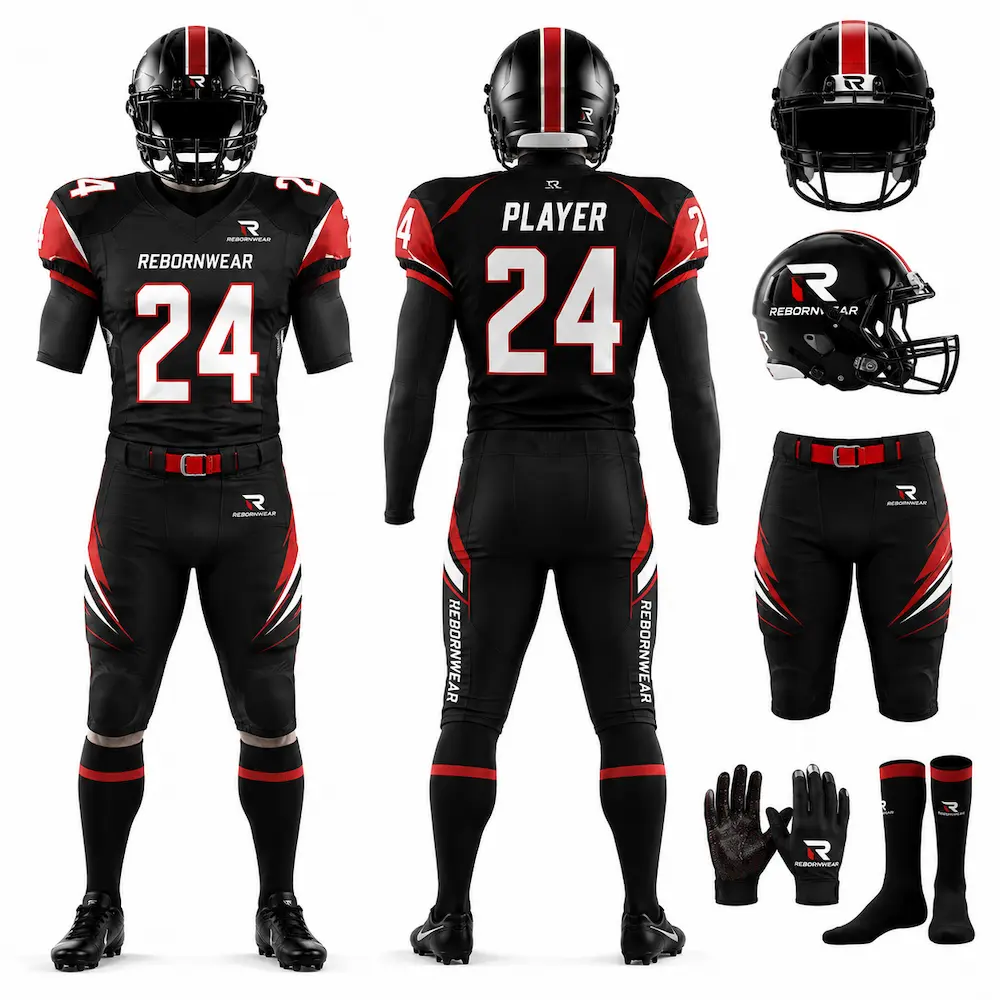 Custom men's football uniform set by RebornWear