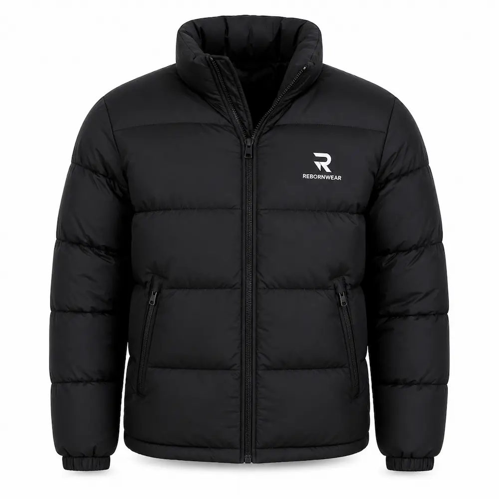 Custom men's puffer jacket manufacturer by RebornWear