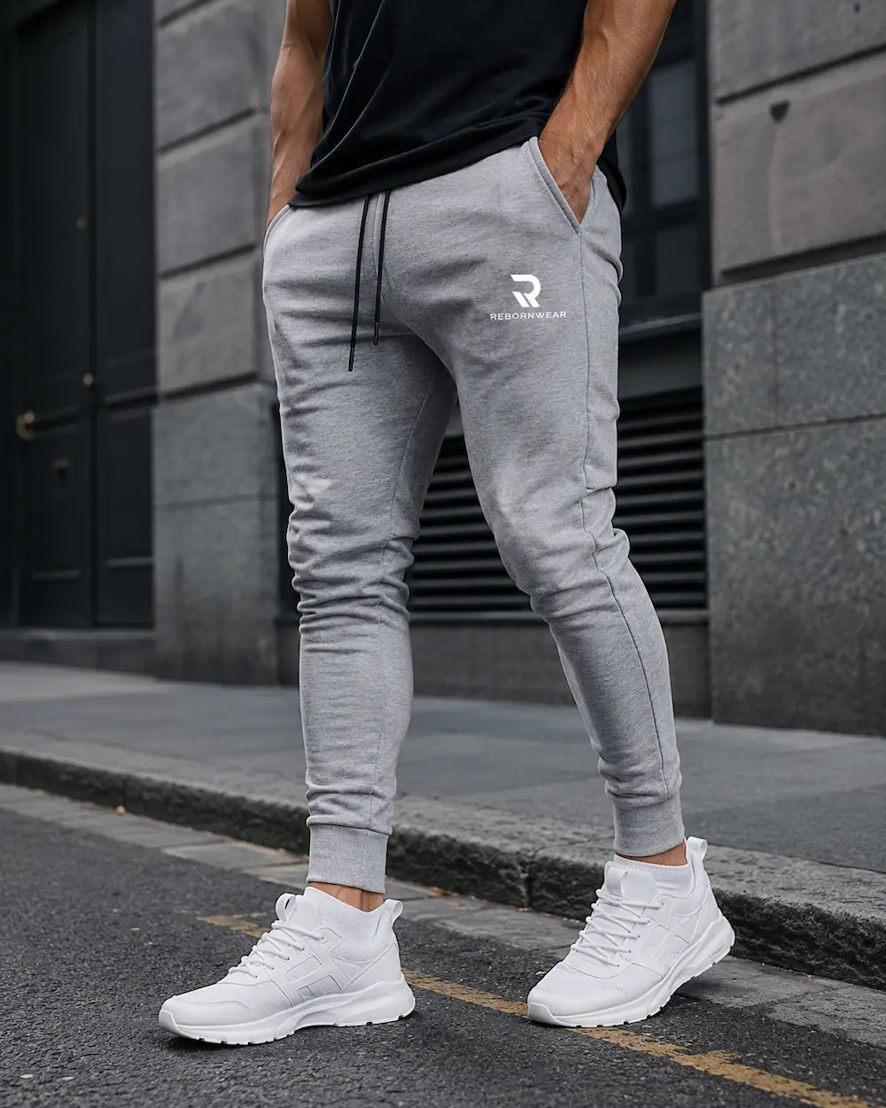 Custom slim joggers manufacturer by RebornWear