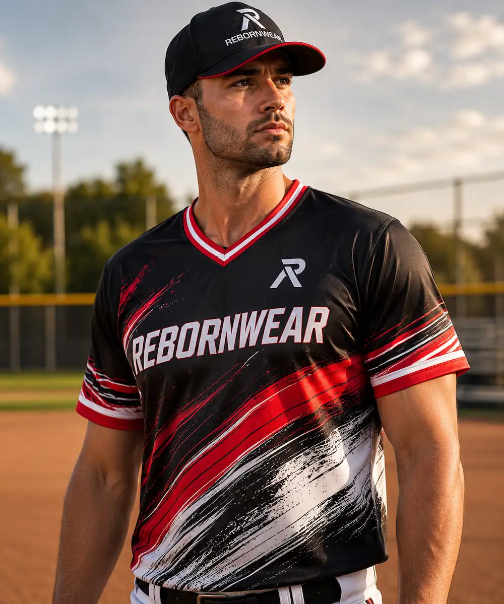 Custom softball jerseys, sublimated team colors and Pantone-matched design