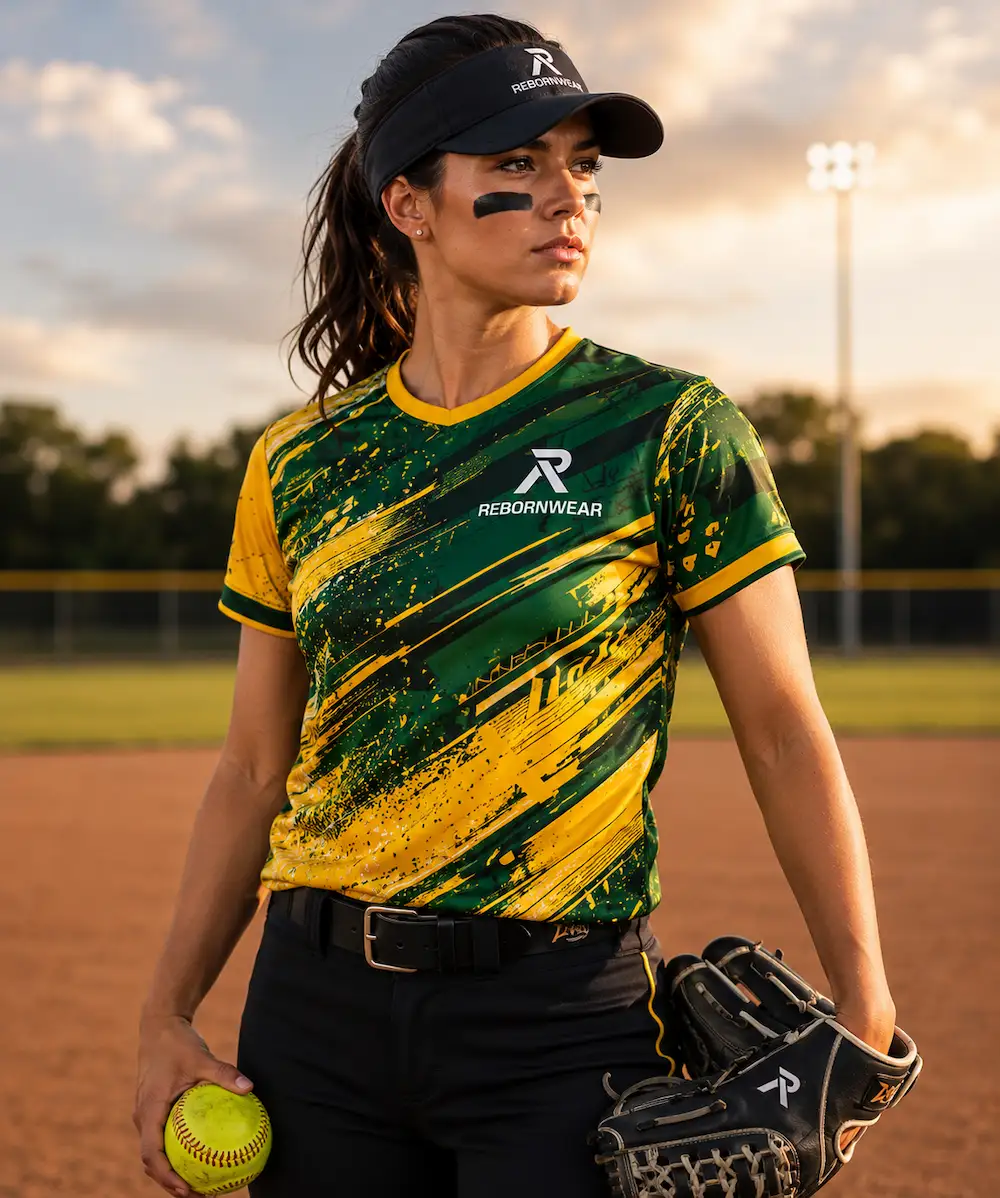 Custom softball team shirts, sublimated practice and travel-team apparel