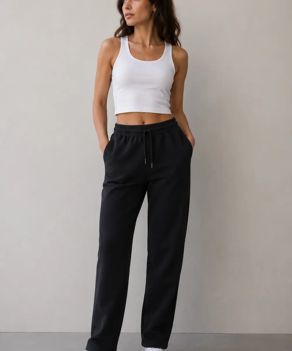 Custom straight leg sweatpants manufacturer by RebornWear