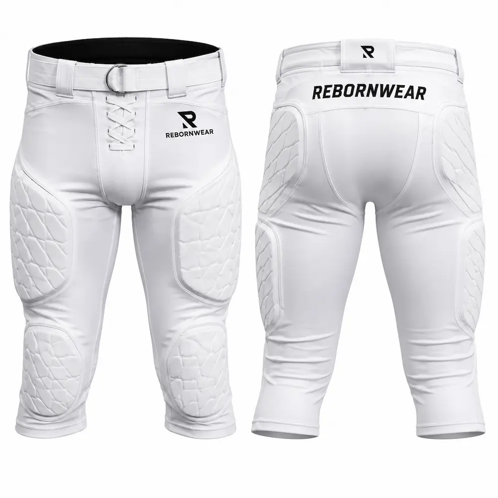 Custom football game pants with integrated pads by RebornWear