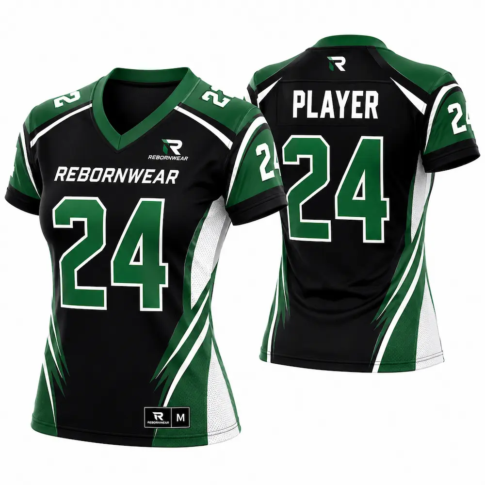 Custom women's football game jersey by RebornWear