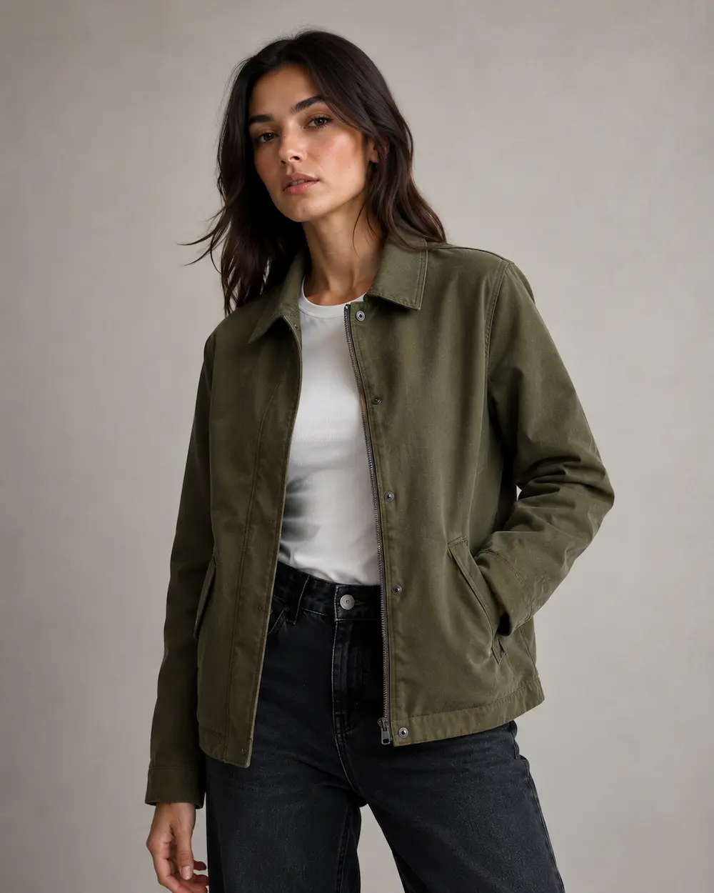 Custom women's streetwear jackets manufacturer by RebornWear