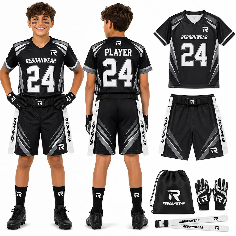 Custom youth flag football kit by RebornWear