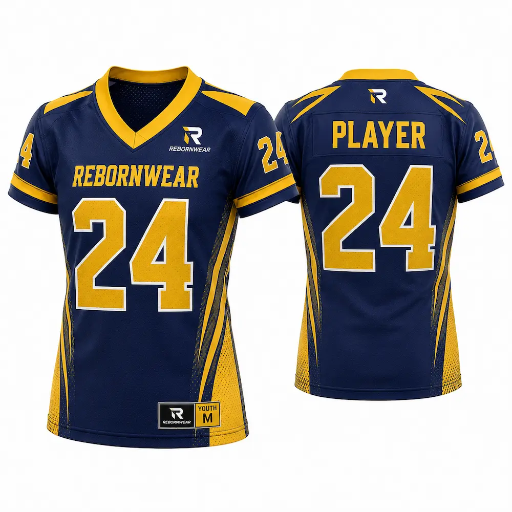 Custom youth football game jersey by RebornWear