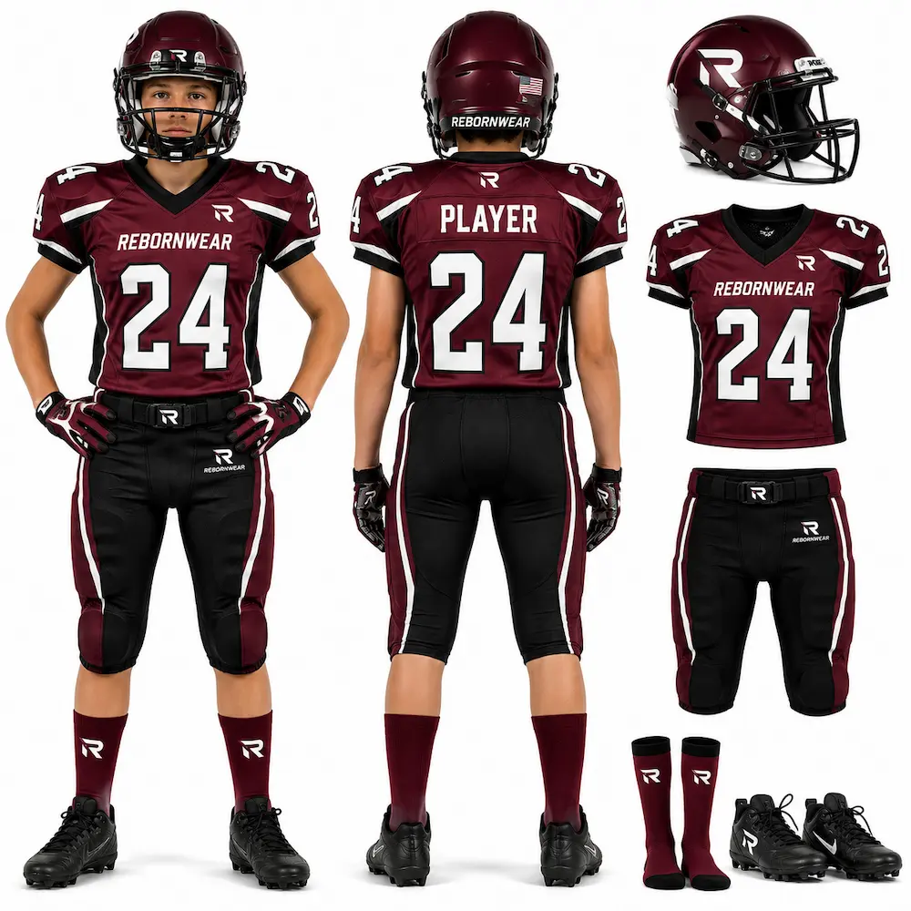 Custom youth football uniform set by RebornWear
