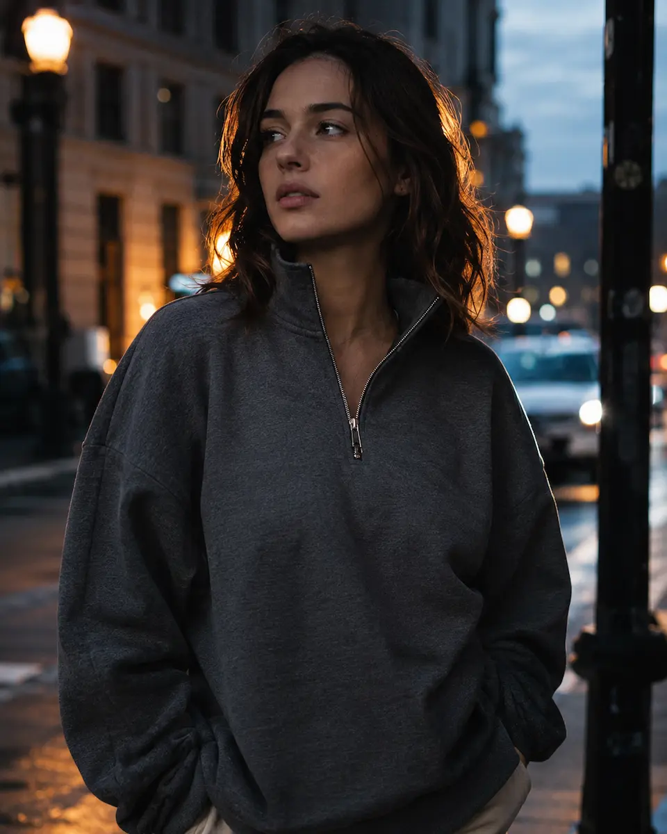 Custom zip-up sweatshirt manufacturer by RebornWear