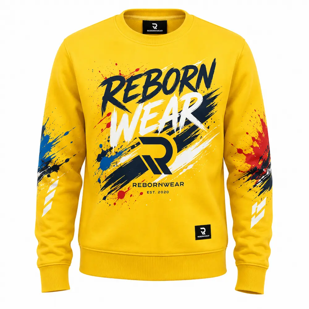 Custom men's graphic sweatshirt manufacturer — RebornWear, Sialkot, Pakistan