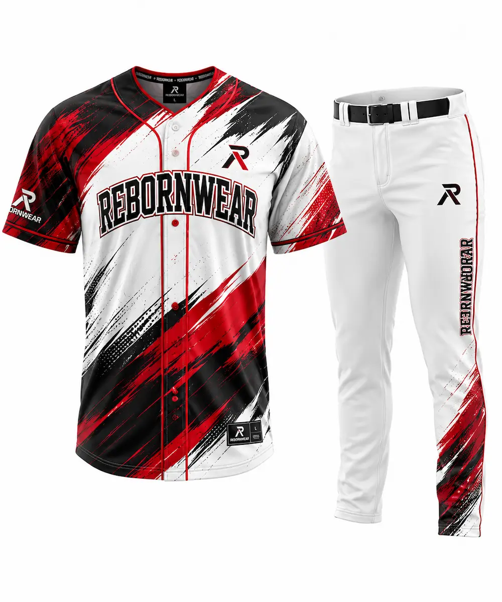 Men's custom softball uniform, sublimated jersey and pants for adult league team