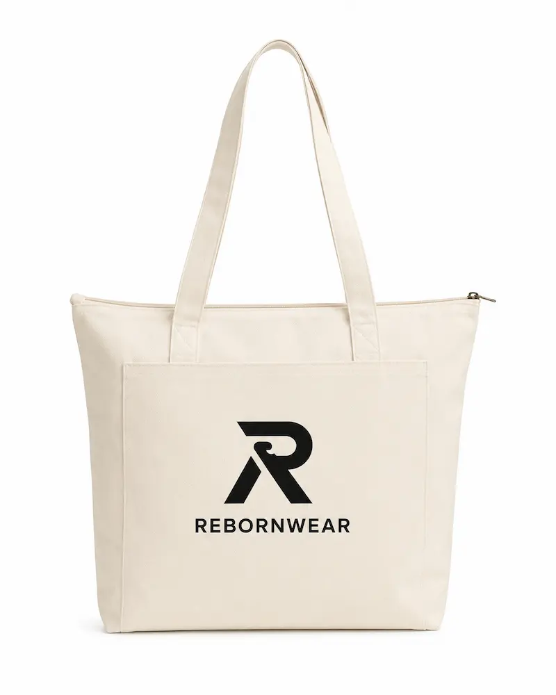 Certified organic cotton tote bag by RebornWear