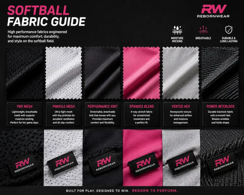 Softball uniform performance fabric by RebornWear
