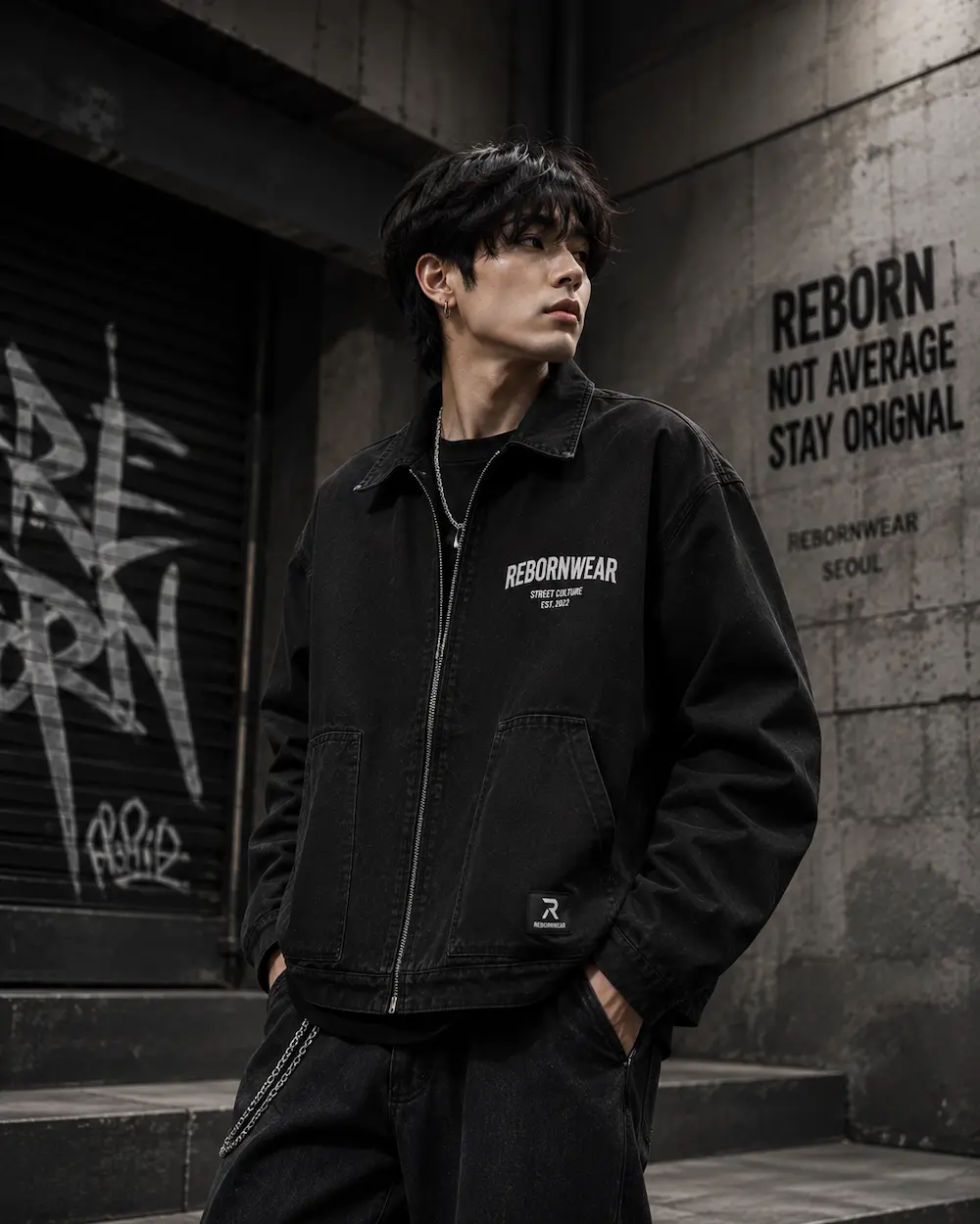 Custom streetwear jackets manufacturer — RebornWear factory-direct from Sialkot, Pakistan