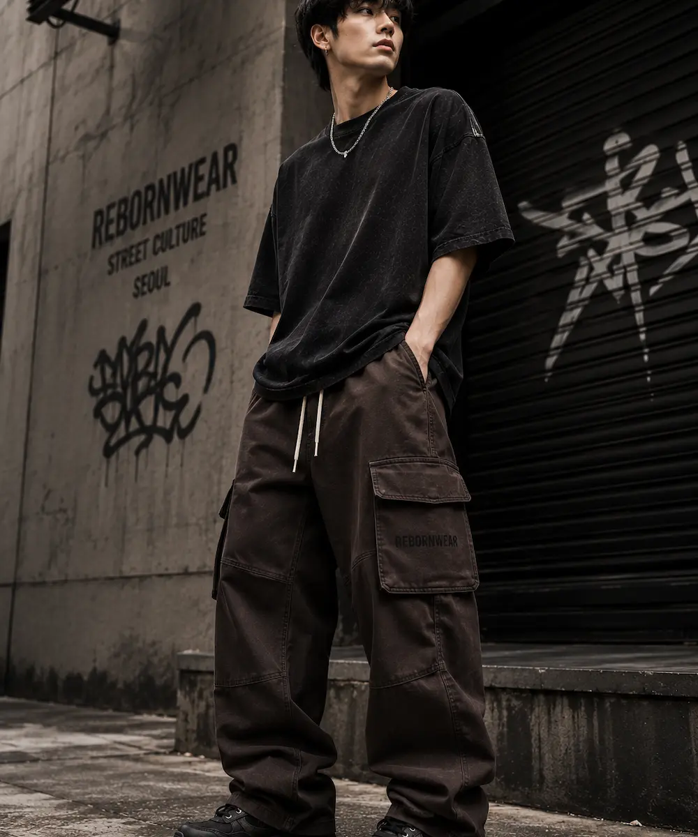 Custom cargo pants manufacturer — streetwear cargo pants by RebornWear in Sialkot, Pakistan