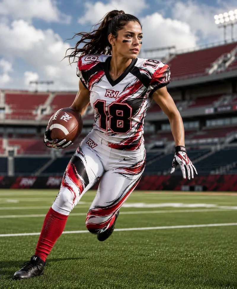 Custom sublimated football pants by RebornWear