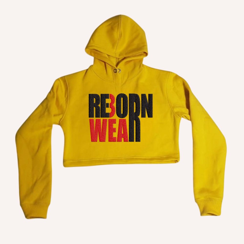 Custom women's cropped hoodie manufacturer — private label production by RebornWear in Sialkot, Pakistan