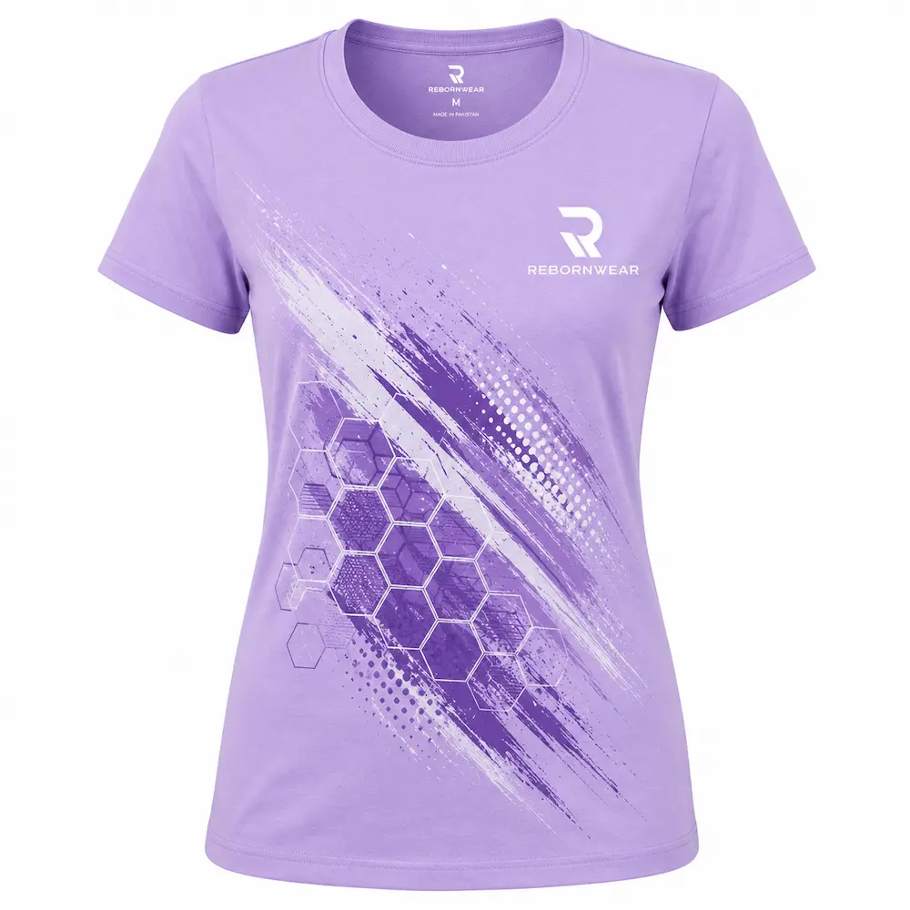 Custom women's graphic t-shirt manufacturer — RebornWear, Sialkot, Pakistan