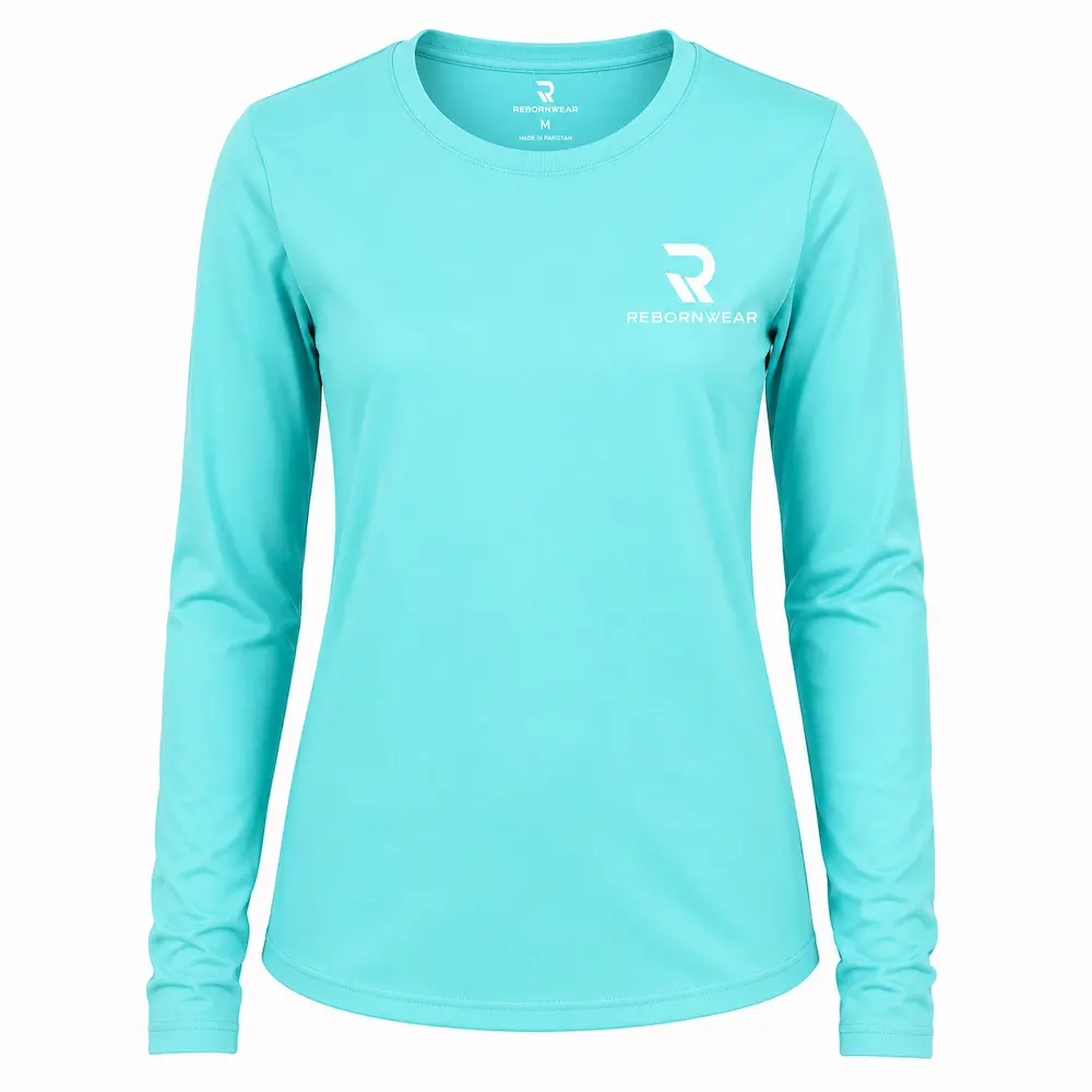 Custom women's long sleeve t-shirt manufacturer — RebornWear, Sialkot, Pakistan