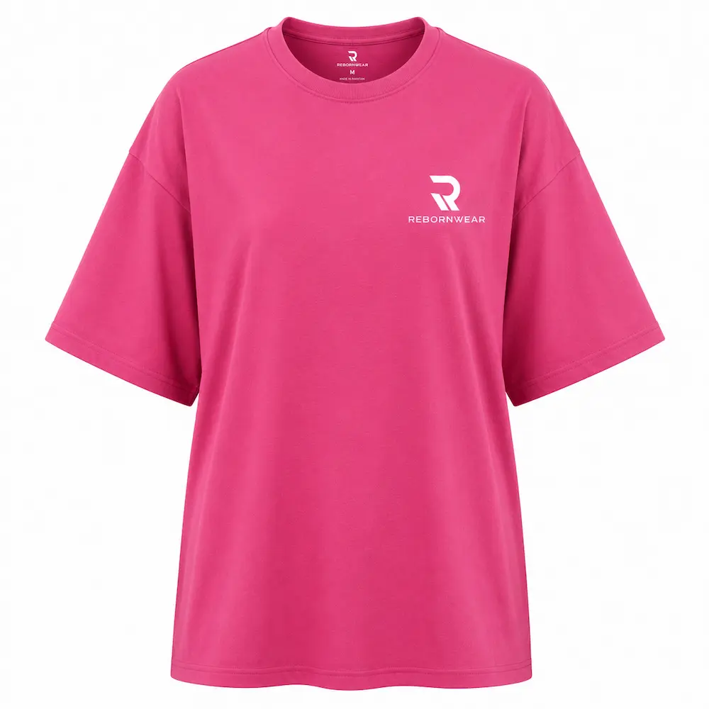 Custom women's oversized t-shirt manufacturer — RebornWear, Sialkot, Pakistan
