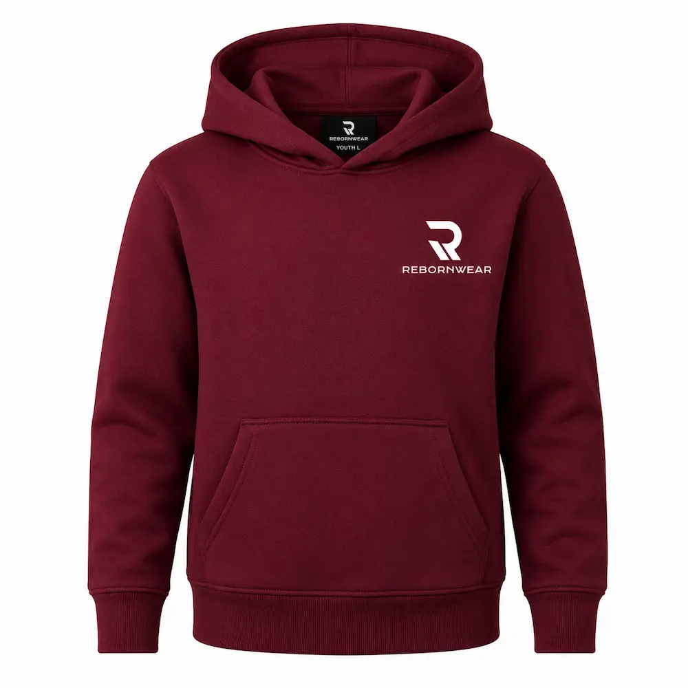 Custom youth hooded sweatshirt manufacturer — RebornWear, Sialkot, Pakistan