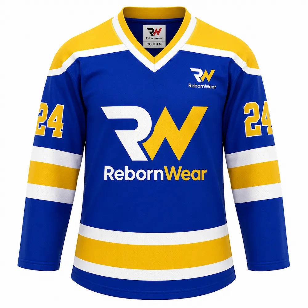 Custom youth ice hockey jersey by RebornWear