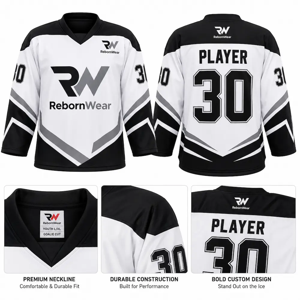 Youth ice hockey goalie jersey by RebornWear