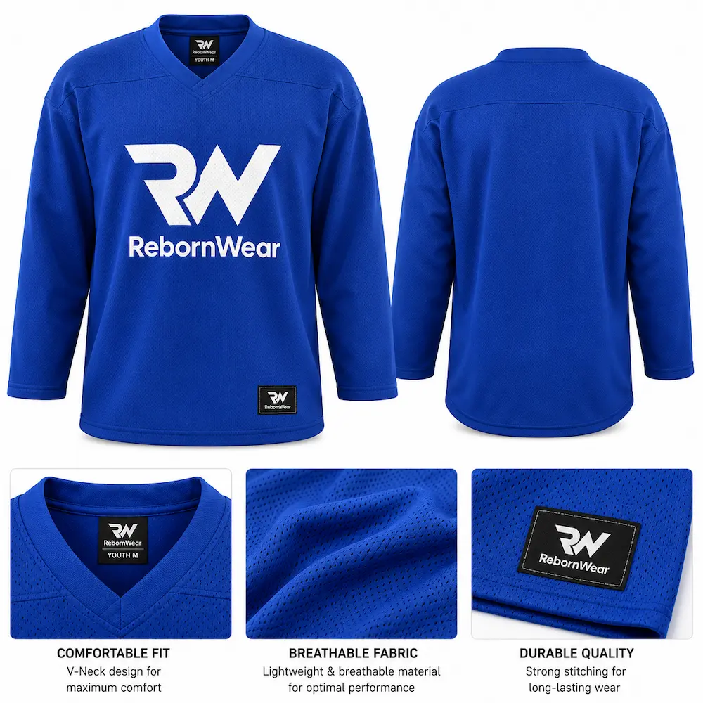 Youth ice hockey practice jersey by RebornWear