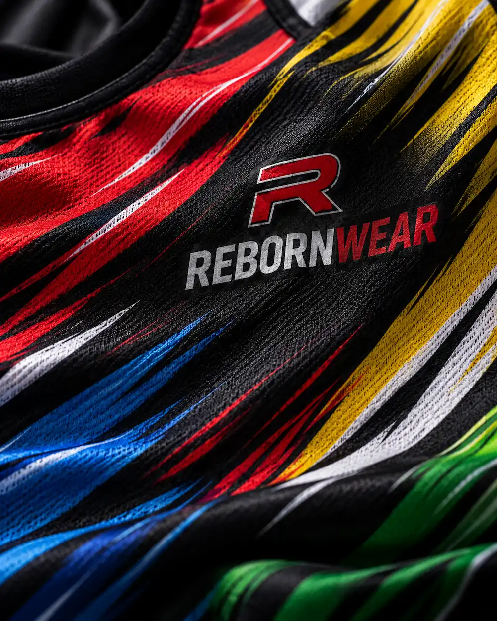 Sublimated esports jersey fabric close-up